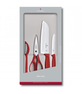  Swiss Classic, Kitchen Set, 4 Pieces, Red, Gift box
