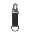 Camel Active brown leather key fob with snap hook and key ring