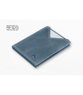 ROIK Land Δερμάτινο πορτοφόλι με RFID προστασία γαλάζιο