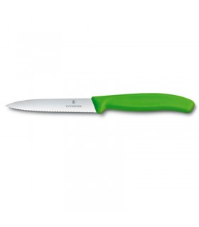 Paring Knife 10cm wavy green