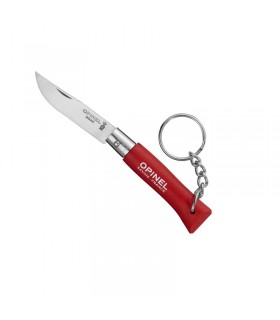 Opinel Knife keychain No4 Inox red
