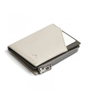 ROIK Leather Wallet with RFID Zip Coin Pearl
