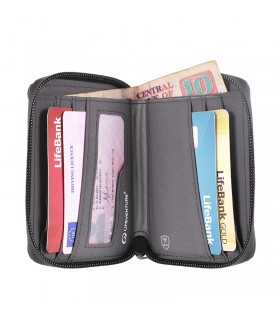 Lifeventure Wallet with RFID BI-FOLD Recycled fabric navy blue