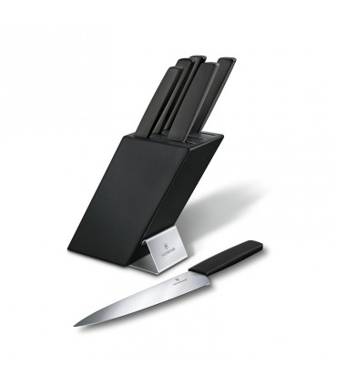Victorinox SWISS MODERN μπλοκ μαχαιριών, 6τεμ μαύρο